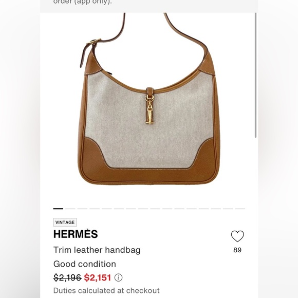 Hermes Trim Bag 31 Shoulder Bag Brown work bag - Picture 17 of 17